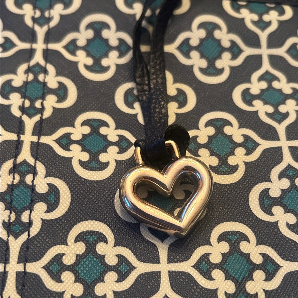 Brighton Navy and Cream Patterned Tote - Picture 3 of 16